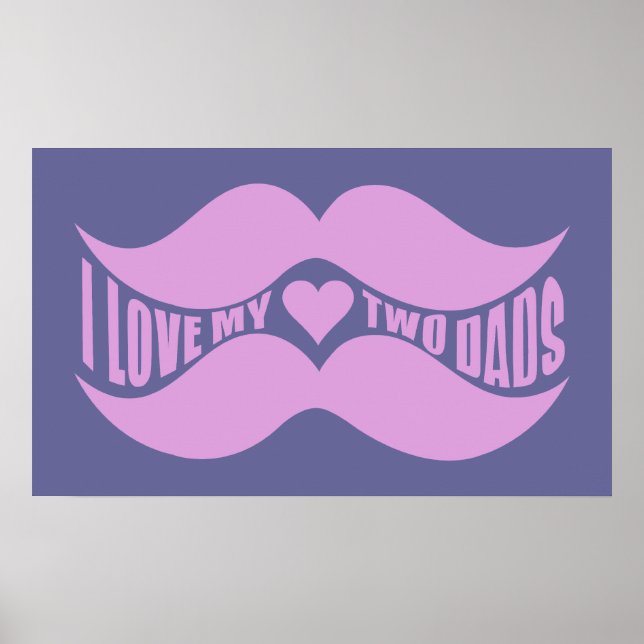 Poster personalizado de bigode cor-de-rosa (Frente)