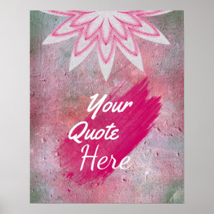 Poster Personalizado de Flor de Lotus de Cotação Personal