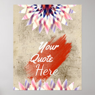Póster Personalizado de Flor de Lotus de Cotação Personal