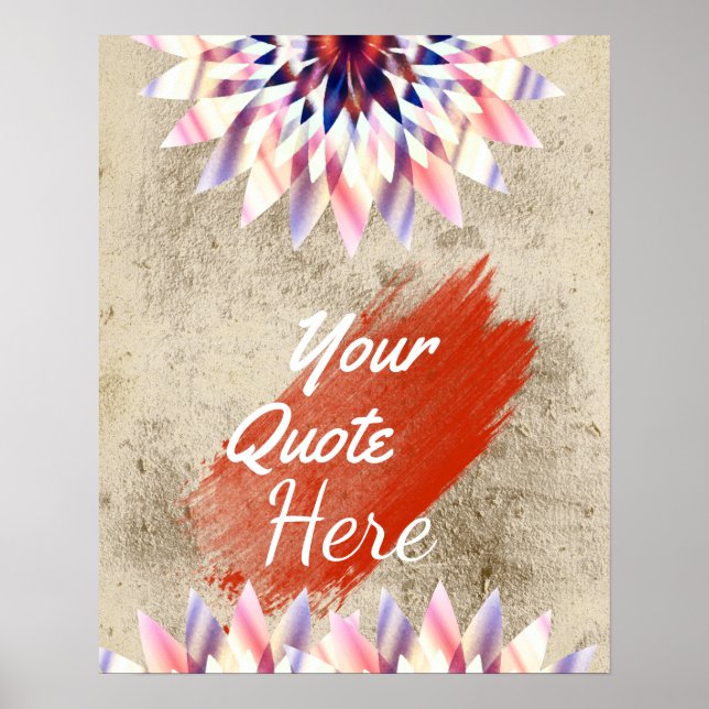 Póster Personalizado de Flor de Lotus de Cotação Personal (Frente)