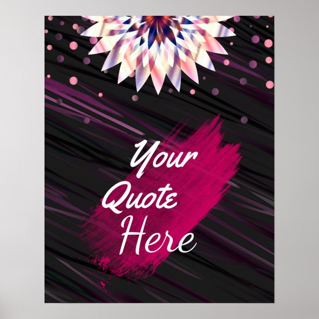 Póster Personalizado de Flor de Lotus de Cotação Personal (Frente)