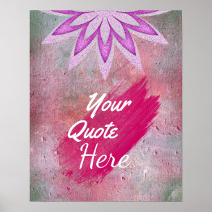 Póster Personalizado de Flor de Lotus de Cotação Personal