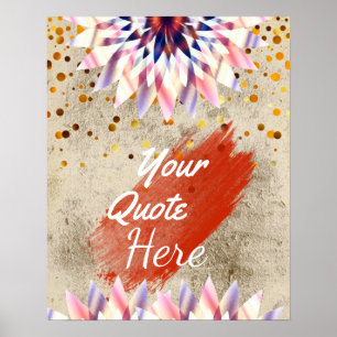 Póster Personalizado de Flor de Lotus de Cotação Personal