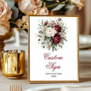 Poster Personalizado de Floral Verdejante Vermelho