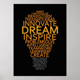 Poster personalizado de lâmpada inspiradora