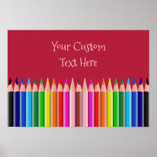 poster personalizado de Lápis de Coloração