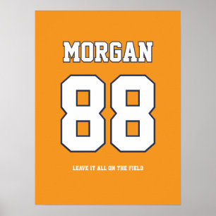 Poster Personalizado de Nome e Número de Camisa de