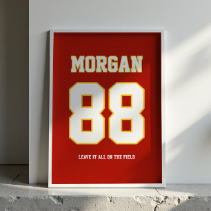 Poster Personalizado de Nome e Número de Camisa de