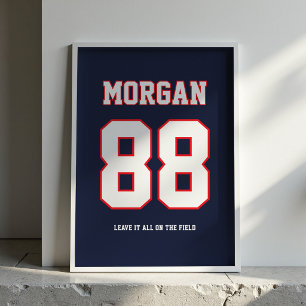 Poster Personalizado de Nome e Número de Camisa de