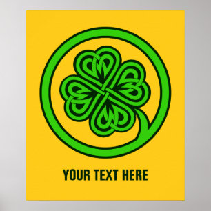 Poster personalizado de Shamrock tribal
