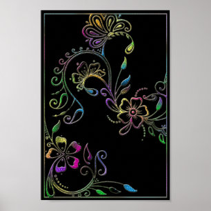 Poster personalizado design floral do Henna