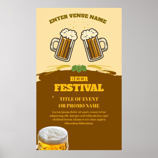 Poster Personalizado do Beer Festival (Frente)