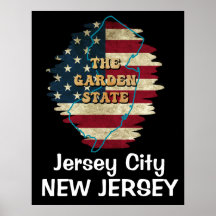 Poster Personalizado do Estado de Nova Jersey