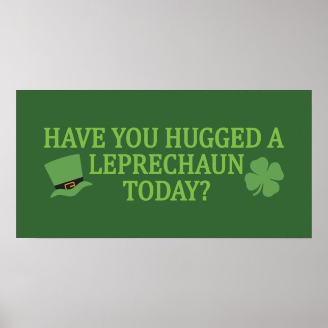Poster personalizado do Hug Leprechaun (Frente)