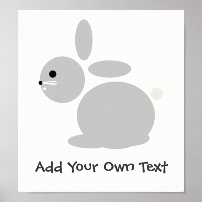 Poster Personalizado do Quarto Infantil Bunny Rabb (Frente)