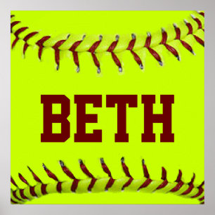 Poster personalizado do softball