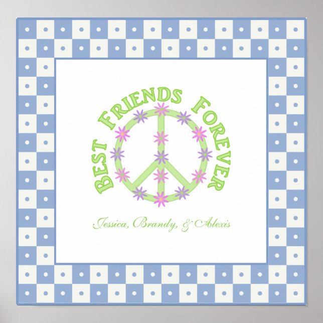 Poster personalizado dos melhores amigos para semp (Frente)