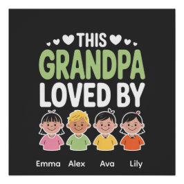 Póster Personalizado Este Avô Amado Por – Crianças Person