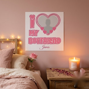 Póster Personalizado Eu Amo Meu Namorado – Adicionar Foto