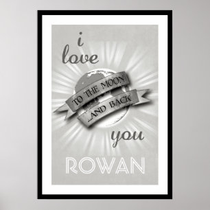 Poster Personalizado Eu Te Amo Até à Lua E Volta