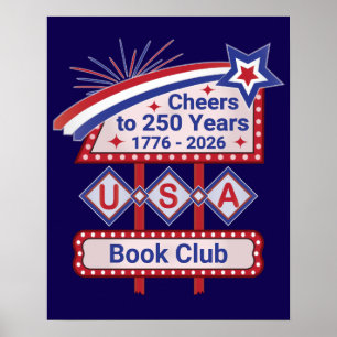Poster Personalizado EUA 250 – Marquee Retro Patriótico