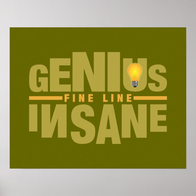 Poster personalizado GENIUS VS INSANE (Frente)