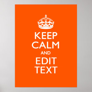 Poster Personalizado MANTENHA a CALMA sua decoração da