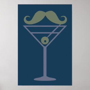 Poster personalizado Martini Mustache