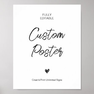 Poster personalizado moderno - Sinal de casamento