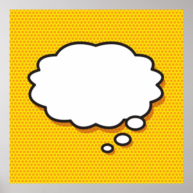 Póster Personalizado o que estou pensando (Frente)