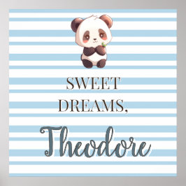 Poster Personalizado Panda Fofo Sonhos Doces