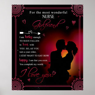 Poster Personalizado Para A Minha Namorada De Enfermeira 