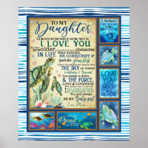 Poster Personalizado Para Meu Amor Filha Da Tartaruga Mãe