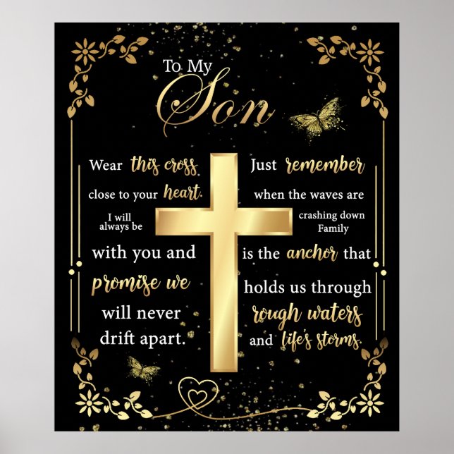 Poster Personalizado Para Meu Filho Em Branco (Frente)