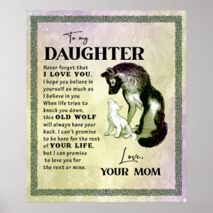 Poster Personalizado Para Minha Filha Da Mãe Wolf Blanket