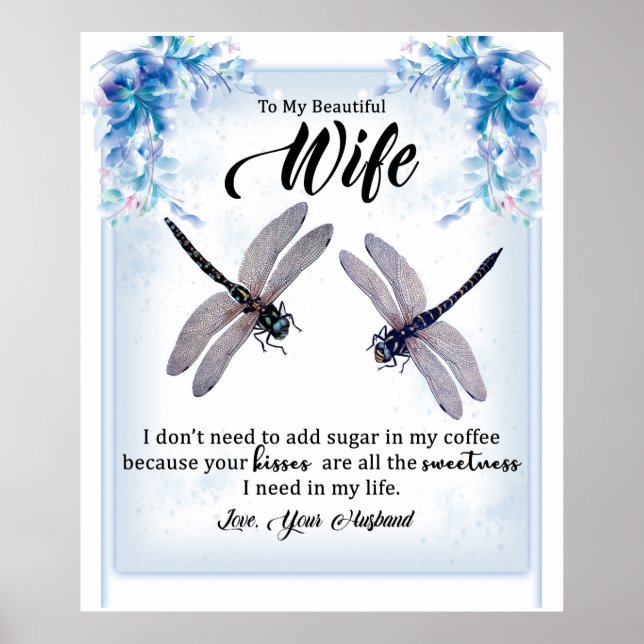 Poster Personalizado Para Minha Linda Esposa. (Frente)