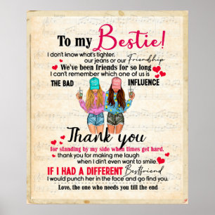 Poster Personalizado para minha melhor amiga, presente de