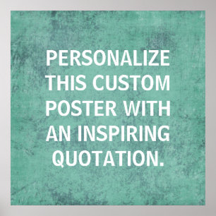 Poster personalizado personalizado, citação inspir