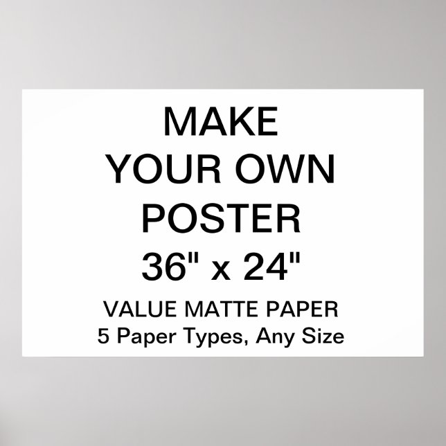 Poster personalizado personalizado de 36" x 24" (Frente)