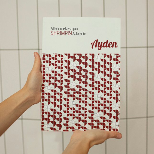 Poster Personalizado Retro Red White Nursery Retro-Red SH (Criador carregado)