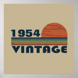 Poster Personalizado setenta vintage aniversário de 70 an