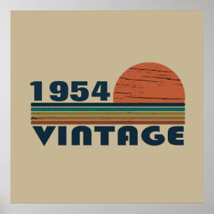 Poster Personalizado setenta vintage aniversário de 70 an