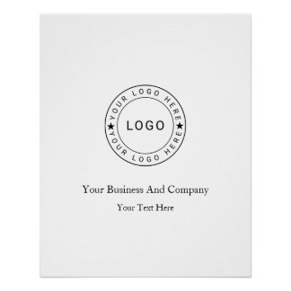 Póster Personalizado seu Logotipo e Texto