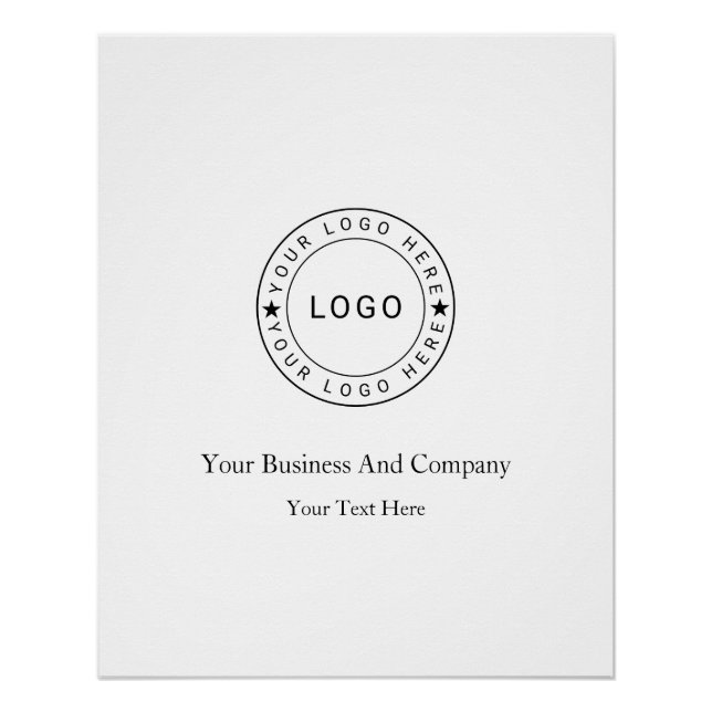Póster Personalizado seu Logotipo e Texto (Frente)
