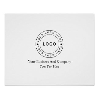 Póster Personalizado seu Logotipo e Texto