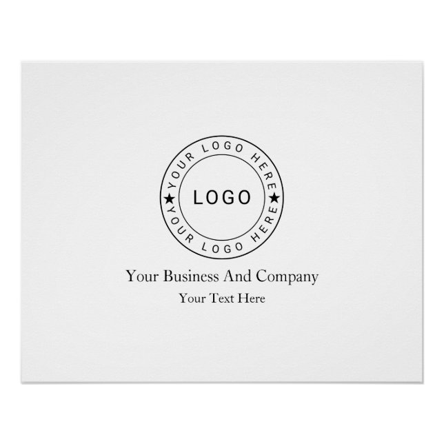Póster Personalizado seu Logotipo e Texto (Frente)