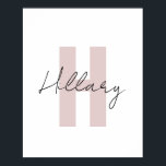 Poster Personalizado simples e moderno<br><div class="desc">Mantenha-o simples e ousado, este estilo minimalista, cor-de-rosa e preto, e o nome parecerá impressionante em qualquer parede. Pode ser transferido. Pode ser transferido para qualquer produto do zazzle. Você pode alterar o esquema de cores e as fontes com a ferramenta design.</div>