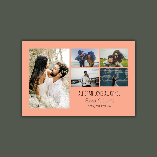 Poster Personalizado Todo Eu Ama Todo de Você Foto (Personalized All of Me Loves All of You Photo Poster)