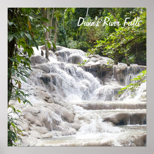 Póster Personalizar a foto das cataratas do rio Dunn (Frente)