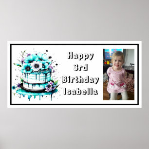 Poster Personalizar Banner Feliz de Aniversário para Meni